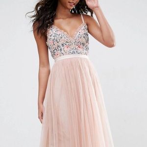 Whisper Embroidered Tulle Maxi Dress